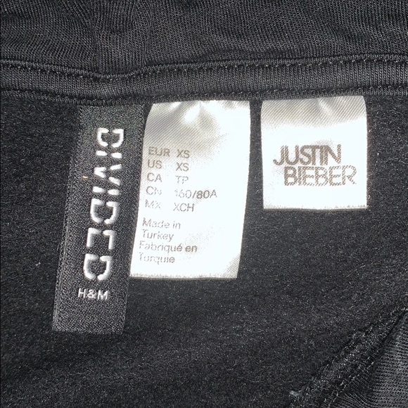 H&M Justin Bieber Purpose Tour Cropped Hoodie - Picture 7 of 11